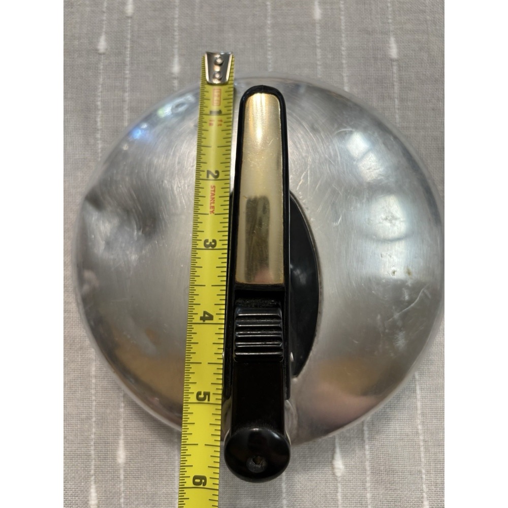 Unique Vintage Art Deco UFO Brushed Aluminum Whistling Tea Kettle Travel Size - Picture 9 of 12